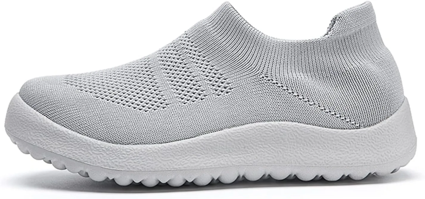 Fashion Spring and Summer Women Sports Shoes Flat Bottom Lightweight Slip On Fly Woven Mesh All Terrain Shoes