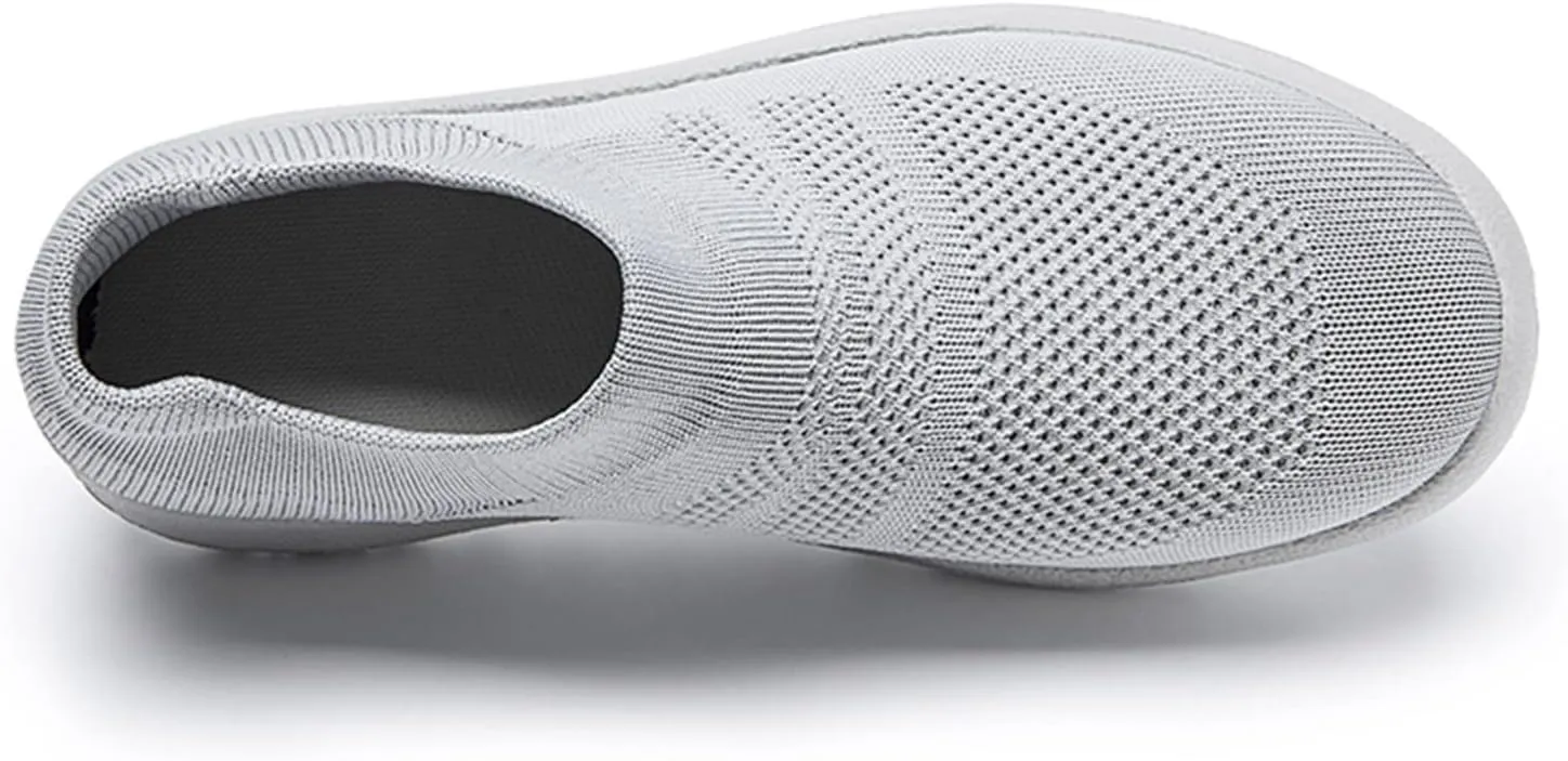 Fashion Spring and Summer Women Sports Shoes Flat Bottom Lightweight Slip On Fly Woven Mesh All Terrain Shoes