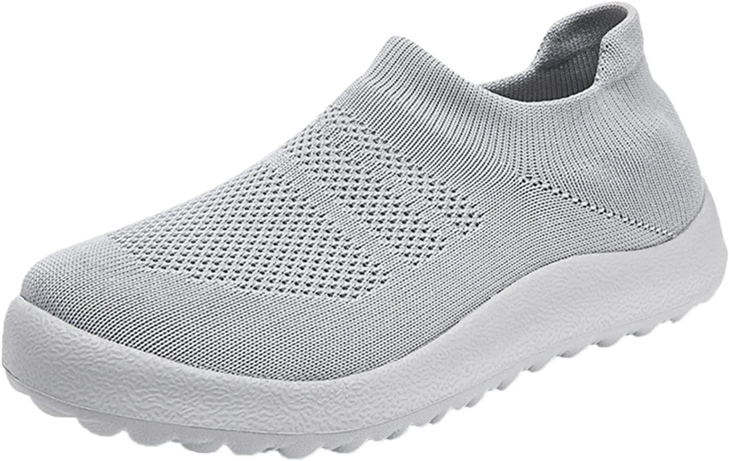 Fashion Spring and Summer Women Sports Shoes Flat Bottom Lightweight Slip On Fly Woven Mesh All Terrain Shoes