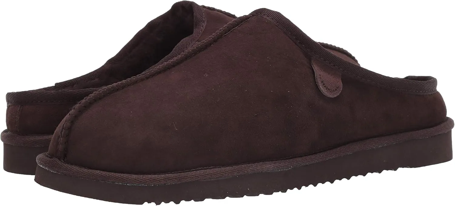 Fireside by Dearfoams Men's Grafton Shearling Indoor/Outdoor Clog Slipper