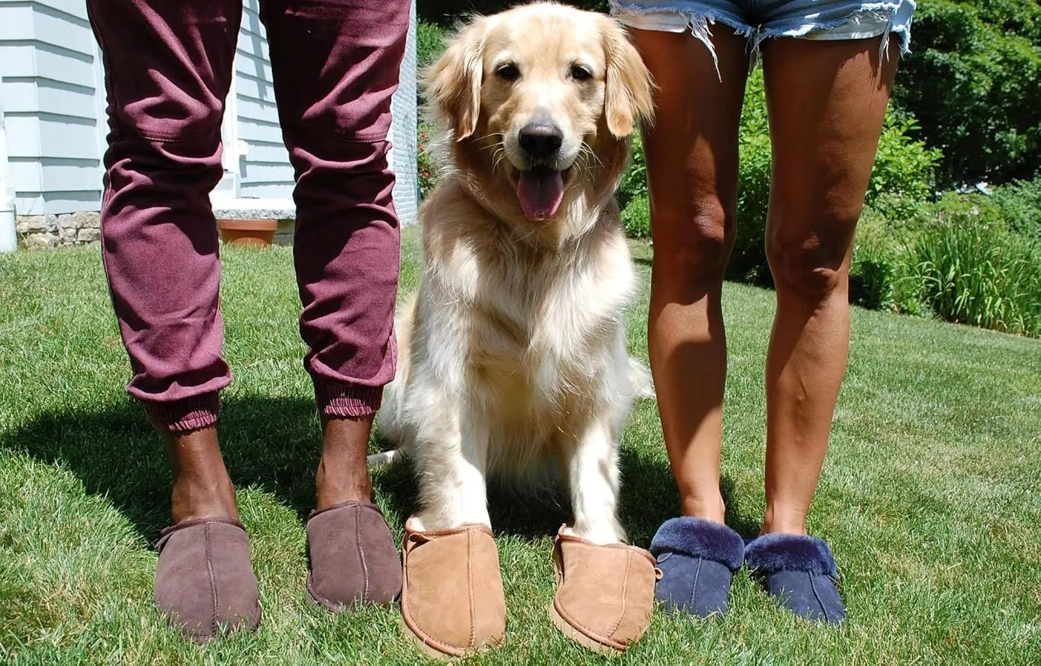 Fireside by Dearfoams Men's Grafton Shearling Indoor/Outdoor Clog Slipper