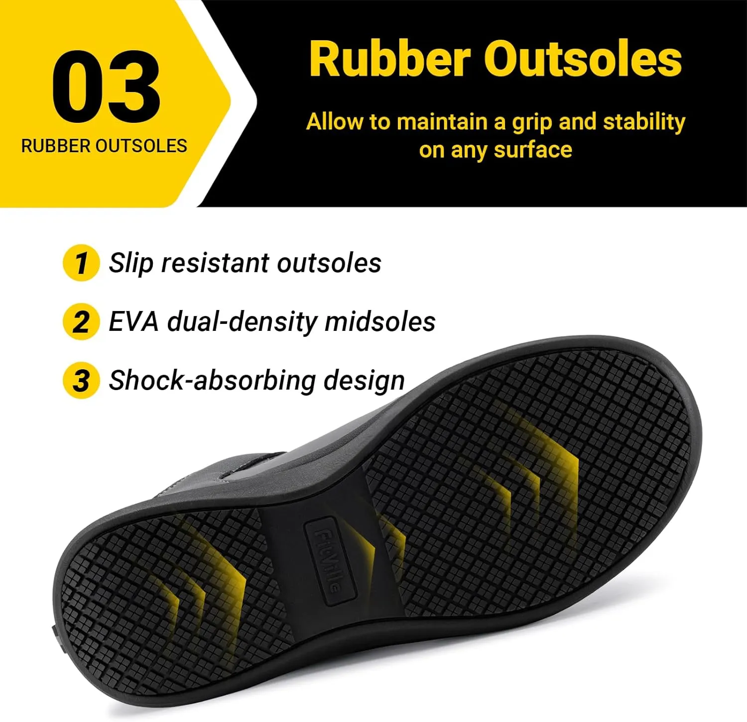FitVille Extra Wide Steel Toe Shoes for Men Wide Water Resistant Leather Composite Toe Work Shoes for Men Slip Resistant