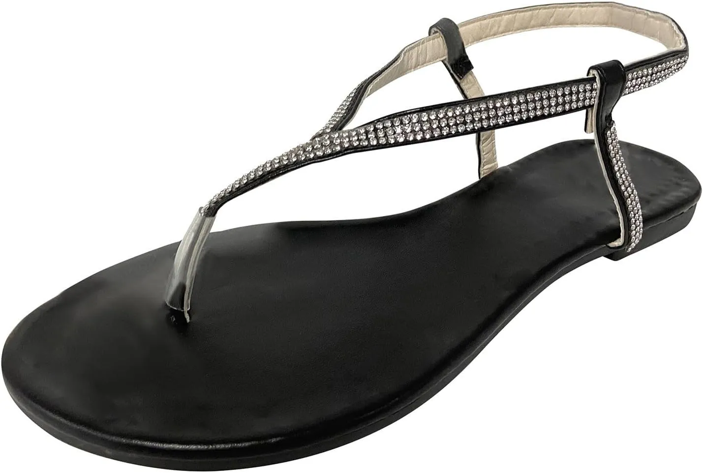 Flats Sandals for Women Orthopedic Bohemian Fashion Breathable Summer Rhinestone Memory Foam Platform Shoes