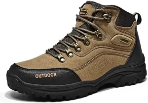 Footwear Autumn and Winter New Sports Shoes, Large Size Men's Shoes, Hiking Shoes, Outdoor Sports Used to Hike or Climb Outdoors (Color : Khaki, Size : 8.5)