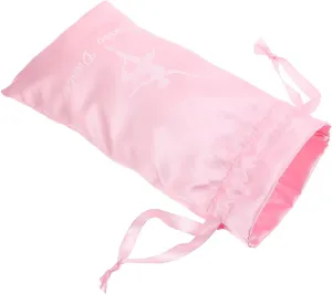 FRCOLOR Drawstring Dance Shoe Storage Bag Portable Satin Pouch for Ballet Shoes Washable Tote for Dancers for Girls and Adults