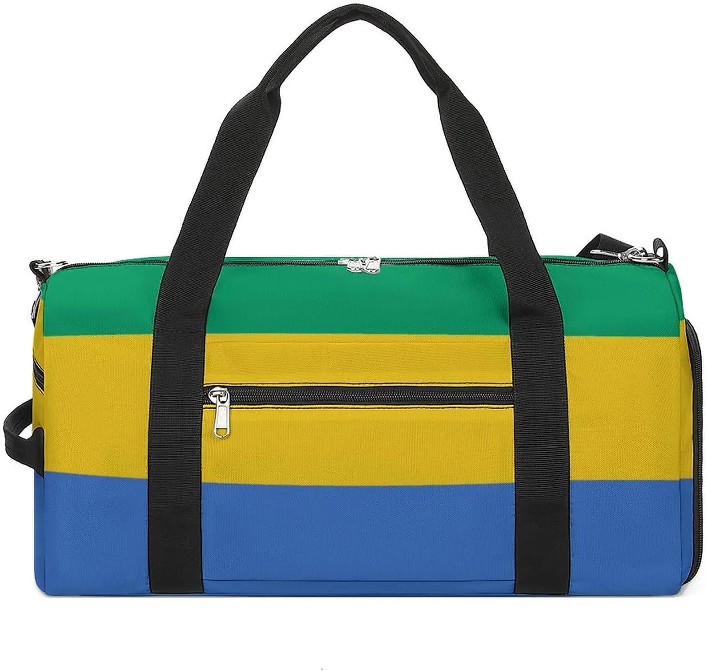 Gabon Flag Travel Bag for Boys Girls with Shoe Compartment and Wet Pocket