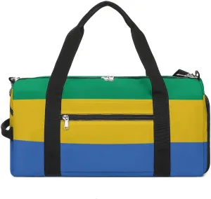 Gabon Flag Travel Bag for Boys Girls with Shoe Compartment and Wet Pocket