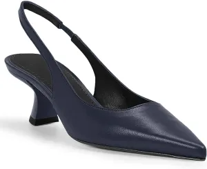 gihubafuil Women??s Low Kitten Heel Pumps Shoes Closed Pointed Toe Heels Casual Slingback Slip-on Dress Shoes