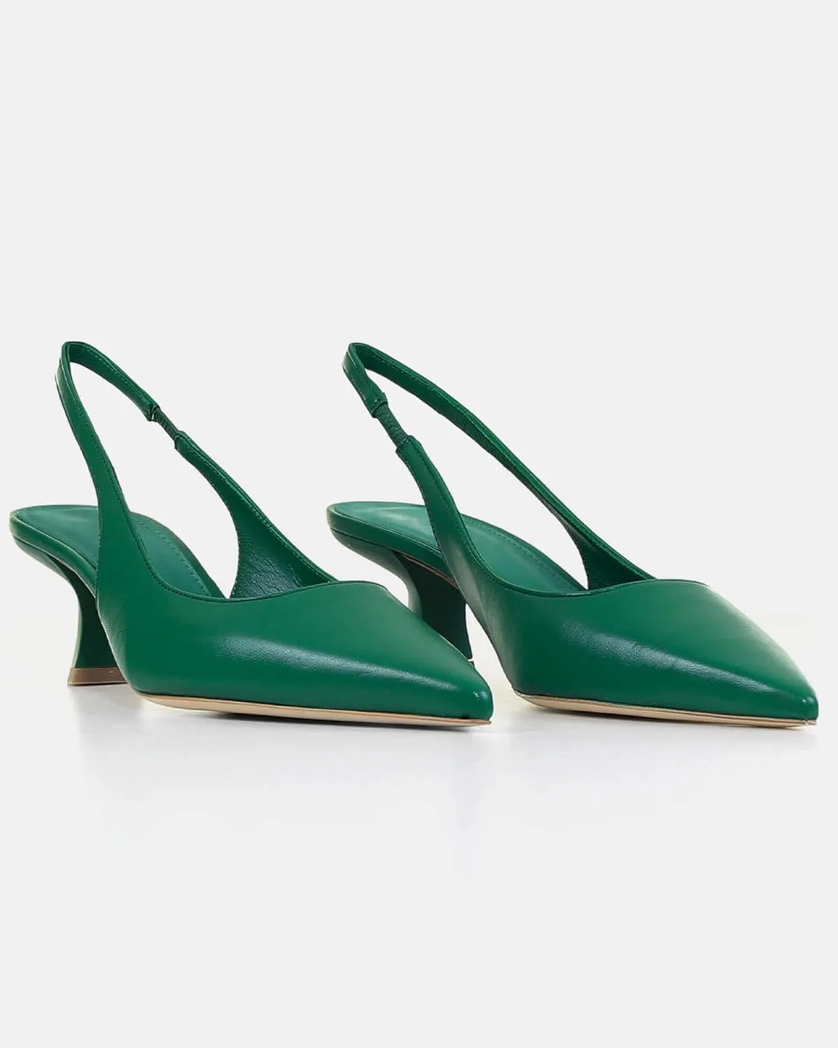 gihubafuil Women??s Low Kitten Heel Pumps Shoes Closed Pointed Toe Heels Casual Slingback Slip-on Dress Shoes