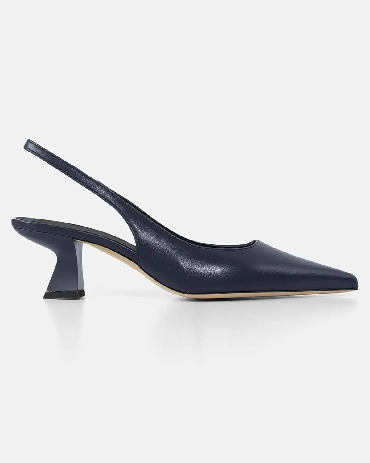 gihubafuil Women??s Low Kitten Heel Pumps Shoes Closed Pointed Toe Heels Casual Slingback Slip-on Dress Shoes