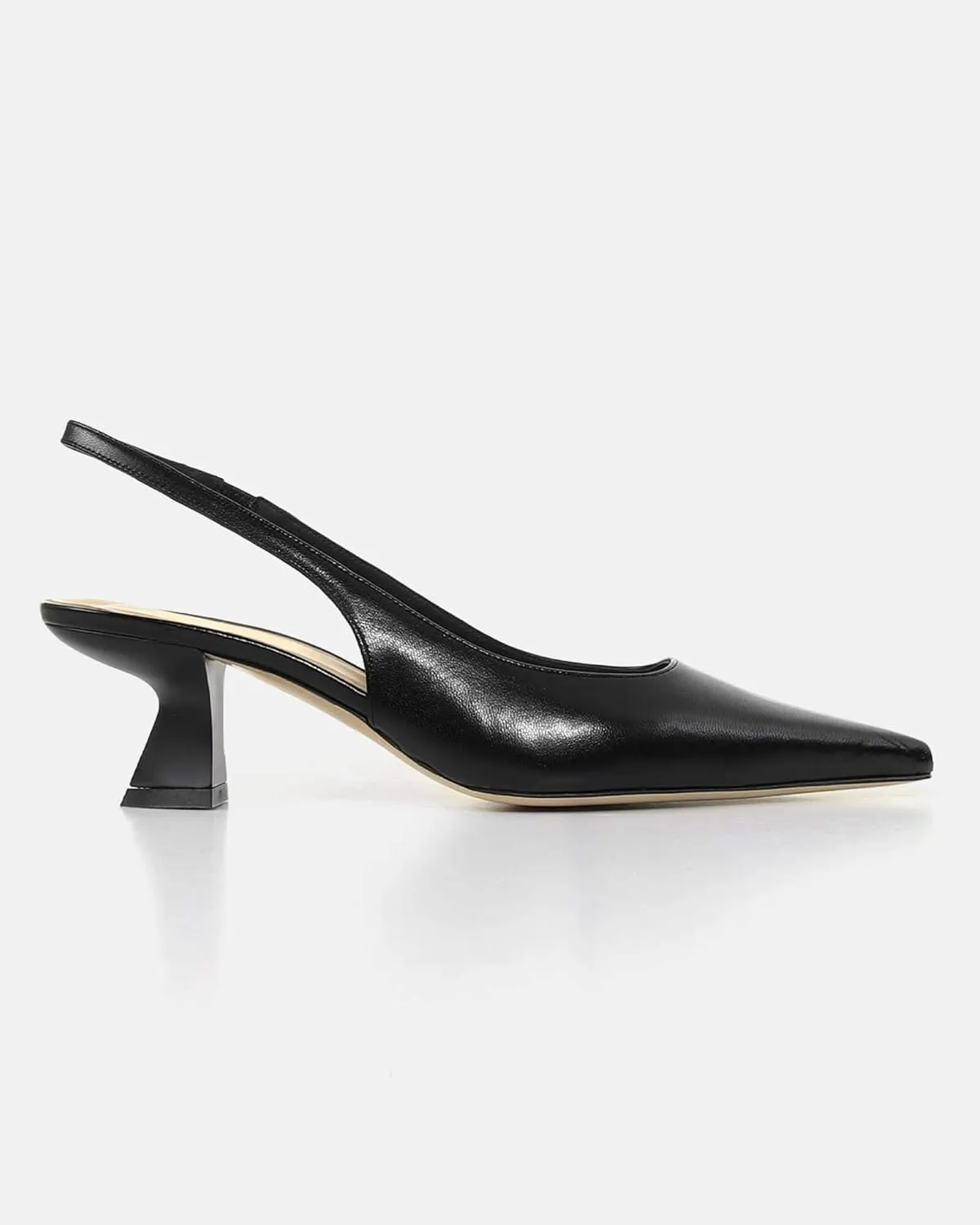 gihubafuil Women??s Low Kitten Heel Pumps Shoes Closed Pointed Toe Heels Casual Slingback Slip-on Dress Shoes