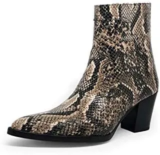 Gina Vegan Cowboy Bootie In Snake