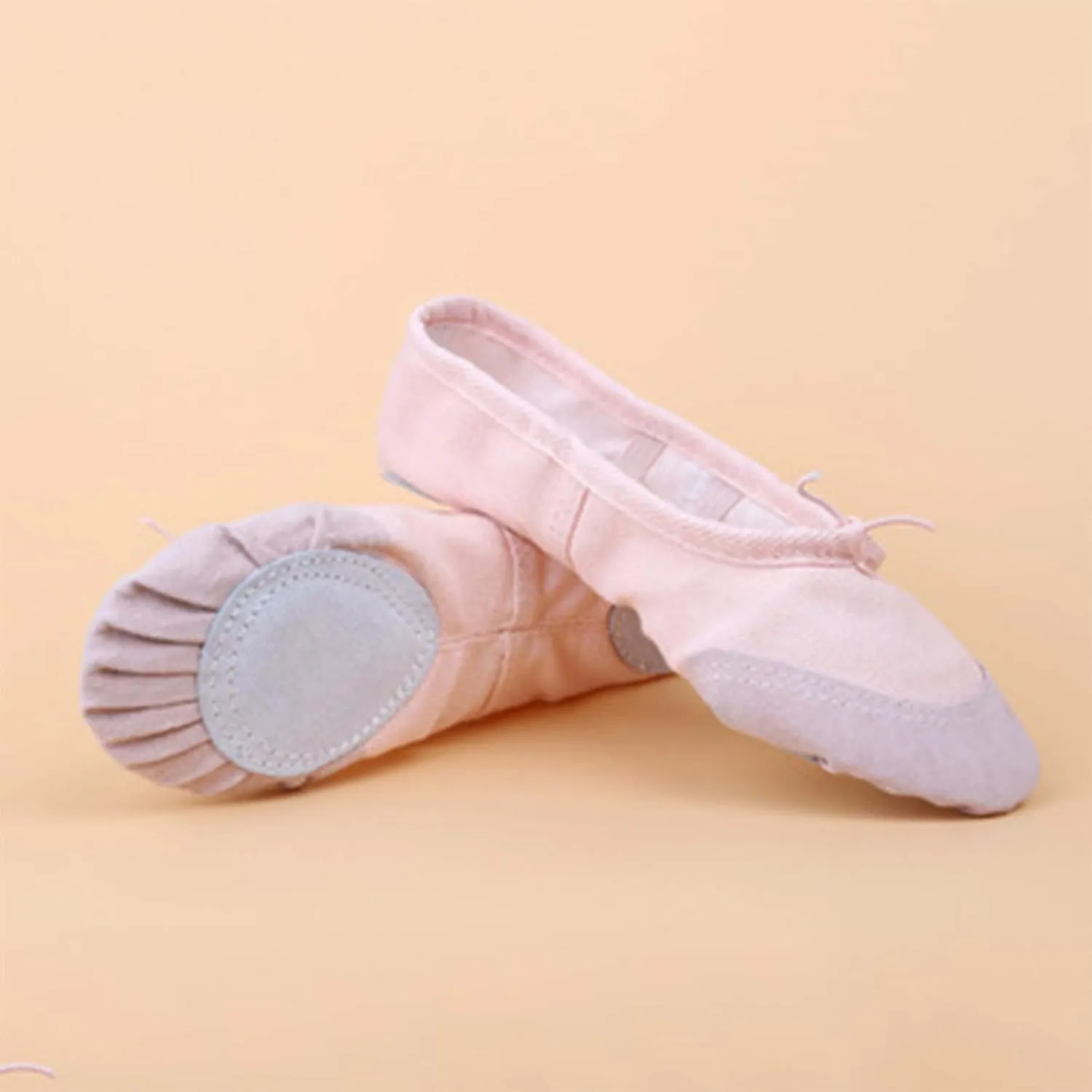 Girls Ballet Shoes Basic Dance Slippers Toddler Kids Simple Drawstring Bowknot Dancing Performance Practice Shoes