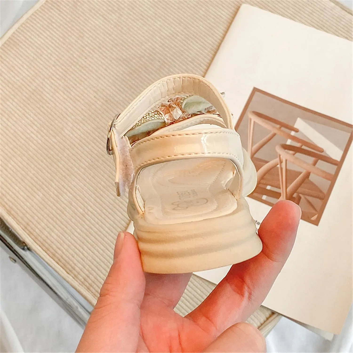Girls Leather Rhinestones Bow Design Soft Toe Princess Dress Flat Fashion Winter Toddler Shoes Girls