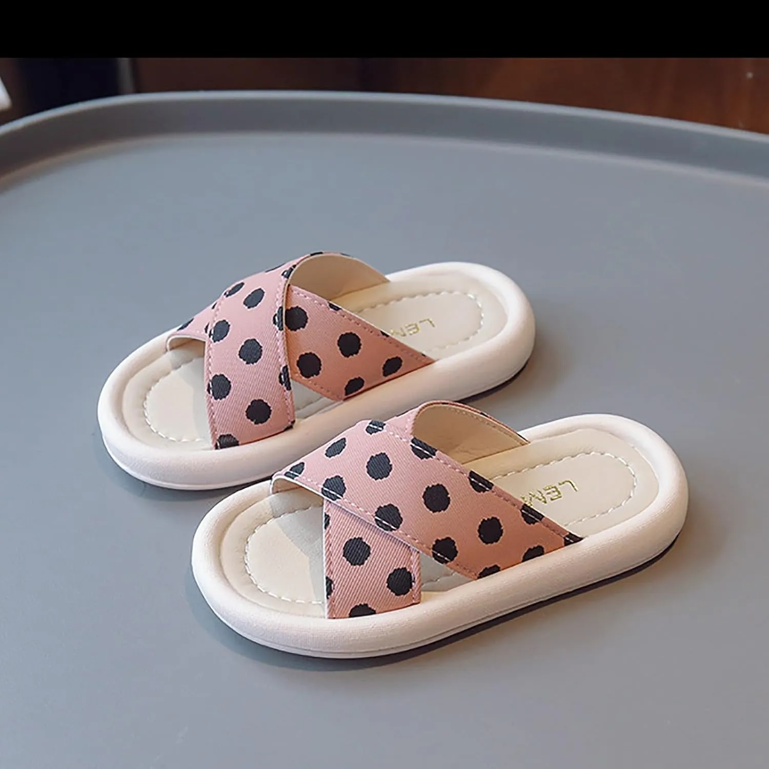 Girls Sandals Children Polka Dot Shoes Strap Beach Shoes One Slippers Toddler Girls Slippers Size 13