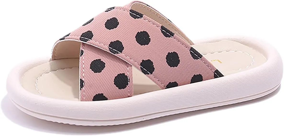 Girls Sandals Children Polka Dot Shoes Strap Beach Shoes One Slippers Toddler Girls Slippers Size 13