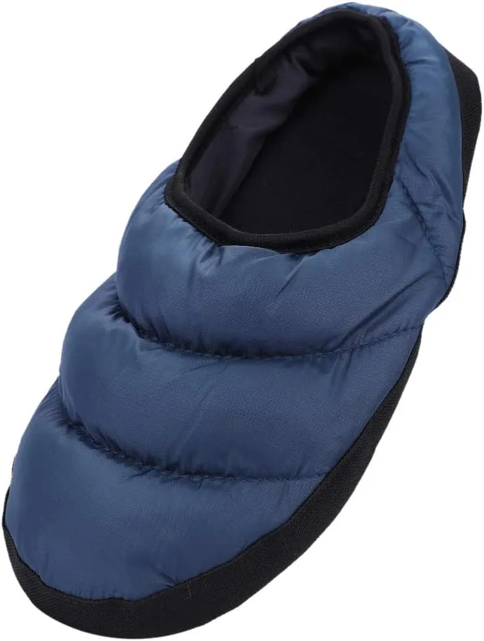haozaikeji Indoor Down Slippers Winter Warm House Footwear Slip-on Indoor Shoes Camping Slippers for Men Women
