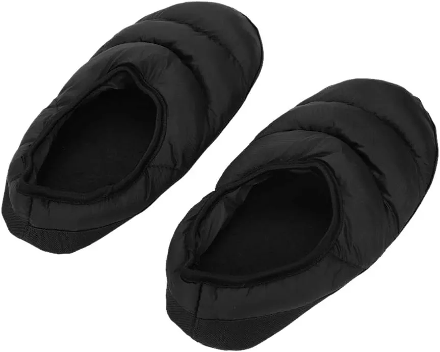 haozaikeji Indoor Down Slippers Winter Warm House Footwear Slip-on Indoor Shoes Camping Slippers for Men Women