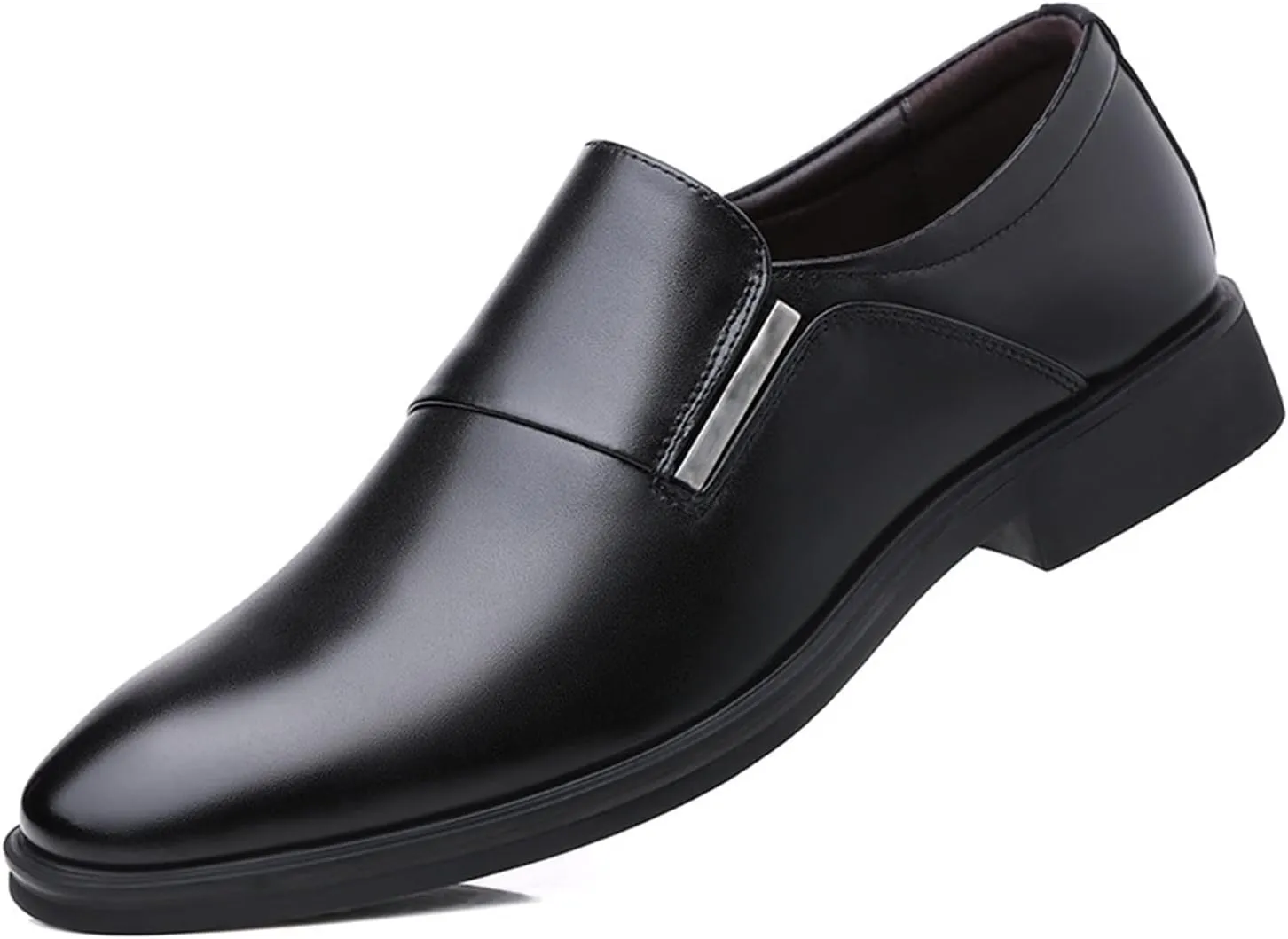 HASMI White Leather Shoes Men's Summer Breathable Formal Business Derby Shoes Men's Casual British Men's Shoes
