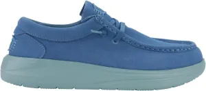 HEYDUDE Wally COMF Suede Faded Denim/Cloud Blue Size 11, Men??s Shoes, Men's Slip-on Loafers, Comfortable & Light-Weight
