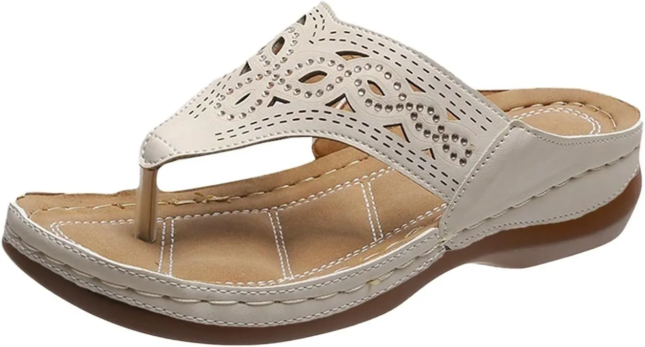 Hiking Sandals Women Comfortable Summer Walking Arch Support Orthopedic Beach Casual Adjustable Slide Outdoor Platform Flip Flops Lightweight