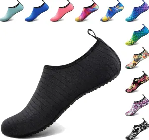 Homitem Water Shoes for Women Men Aqua Socks Swim Beach Pool River Slip-On Barefoot Quick-Dry Vacation Cruise Essentials Accessories for Yoga Kayak Sports