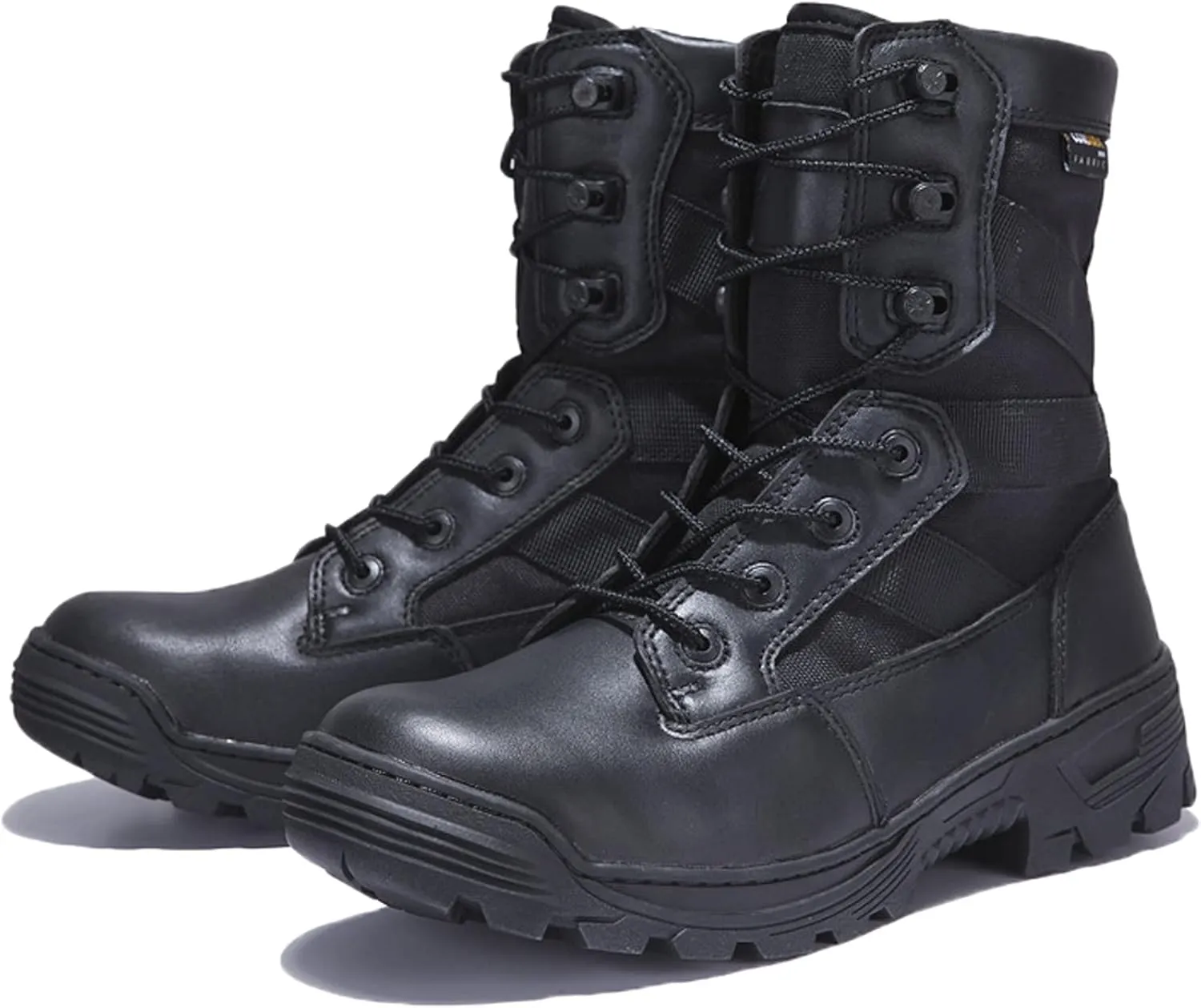 hongrenamz Mens Camping Walking Boots Lightweight High Rise Hiking Climbing Trekking Waterproof Shoes Black-EU45/US11