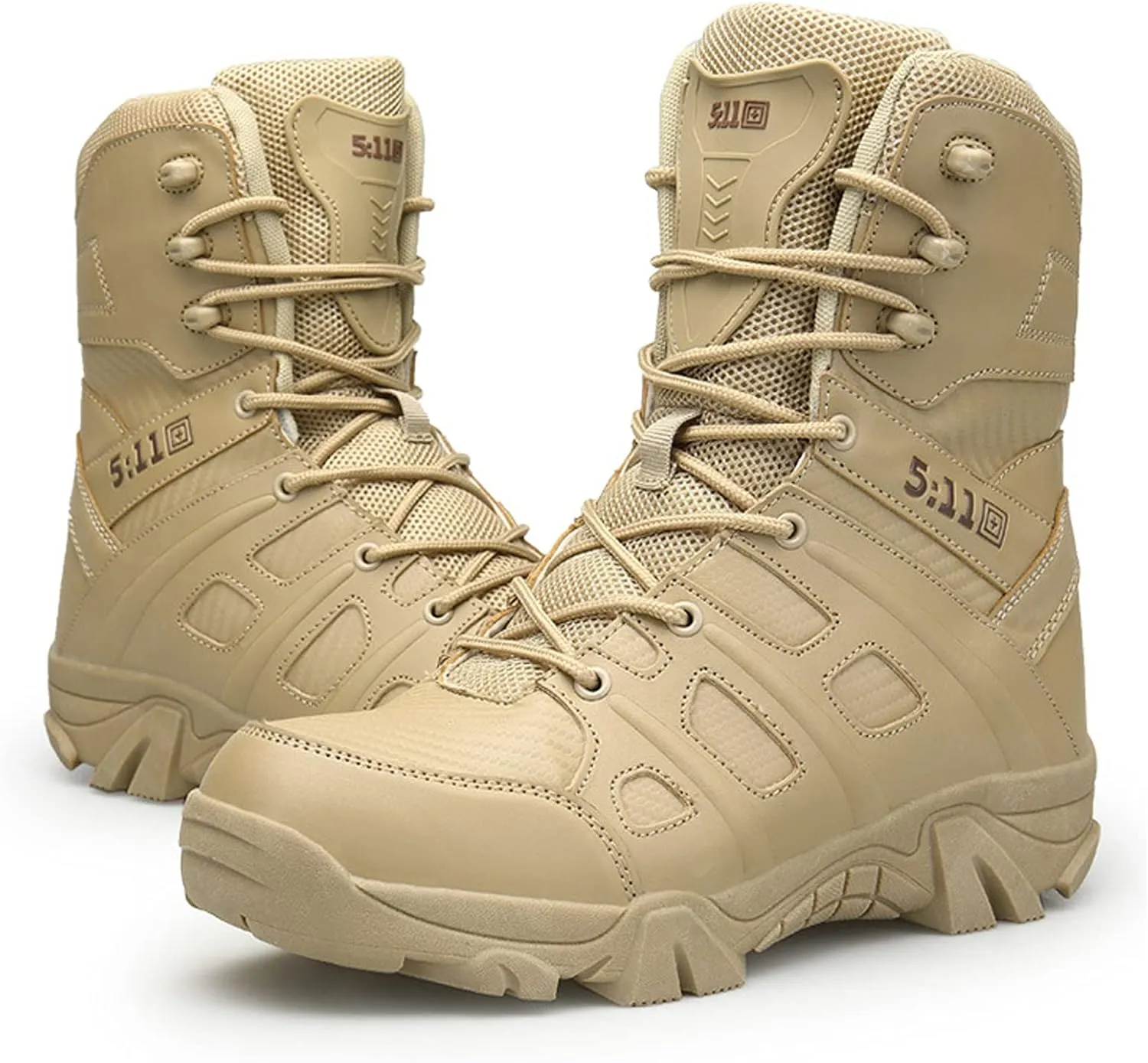 hongrenamz Walking Boots for Men Ankle High Waterproof Outdoor Hiking Trekking Climbing Shoes Lightweight Breathable Trail Boots