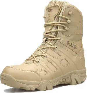 hongrenamz Walking Boots for Men Ankle High Waterproof Outdoor Hiking Trekking Climbing Shoes Lightweight Breathable Trail Boots