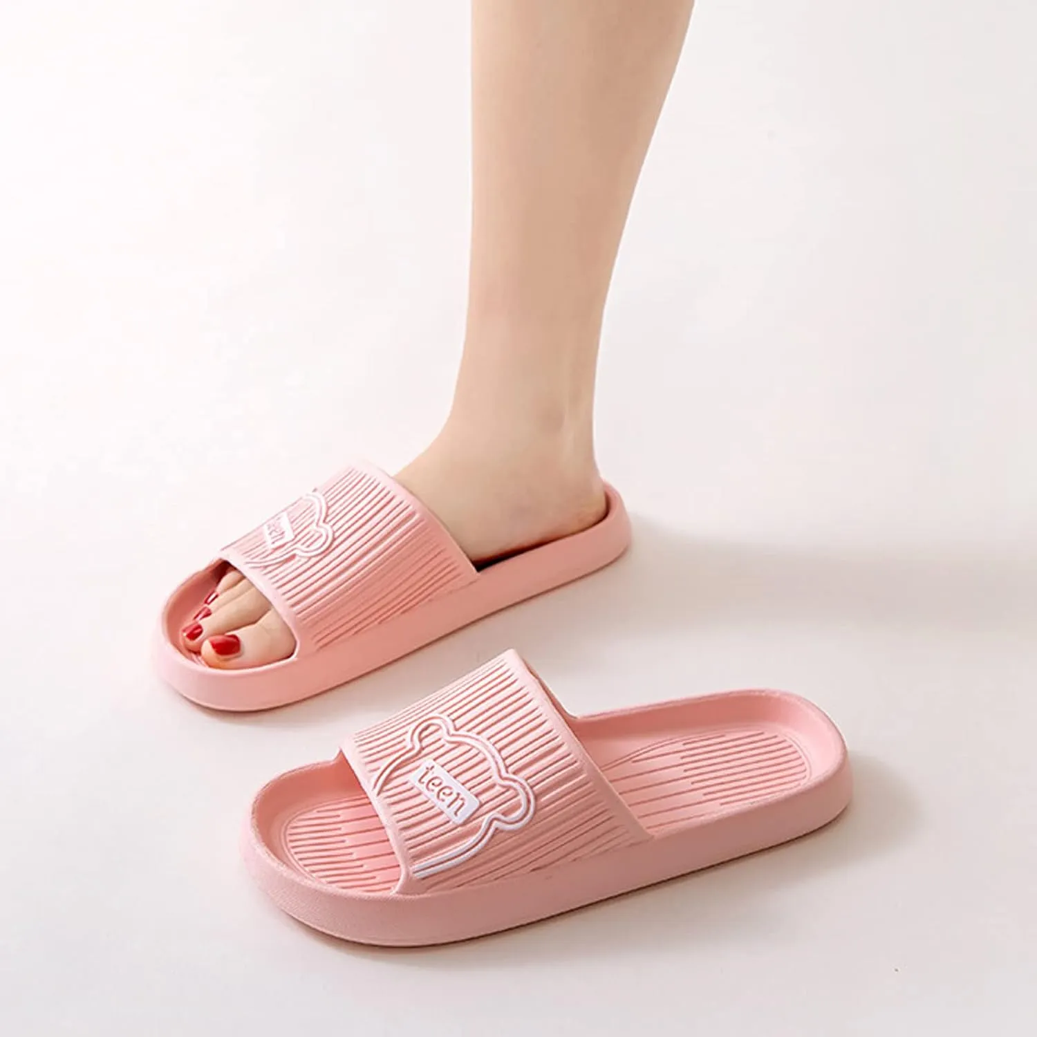 Indoor Slippers Mens Quick Drying Shower Slippers with Open Toe Lightweight Beach Sandals with Drain Holes
