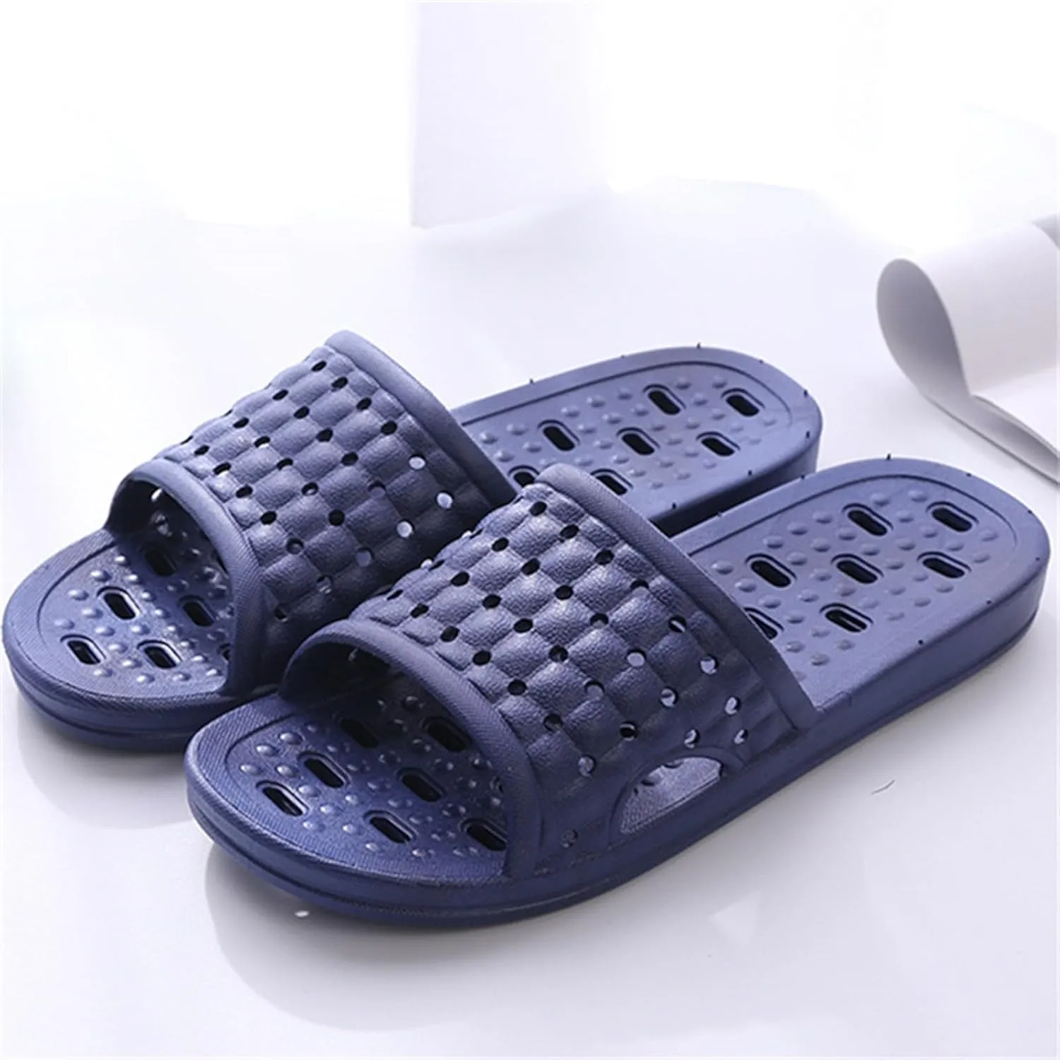 Indoor Slippers Shower Shoes with Drainage Holes House Slippers Cushioned Thick Sole Sandals for Indoor and Outdoor