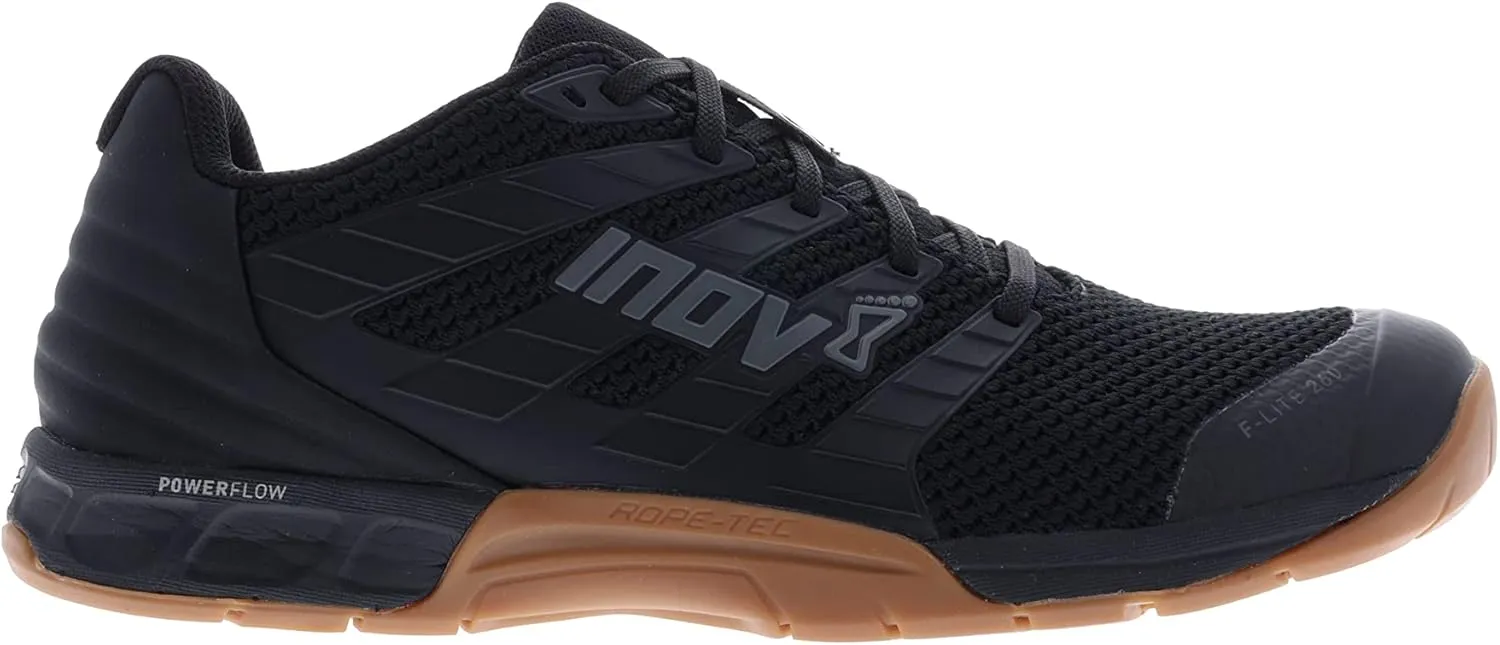 INOV8 Men's F-Lite 260 V2 Boots Cross-Trainer-Shoes, Black/Gum, 8.5