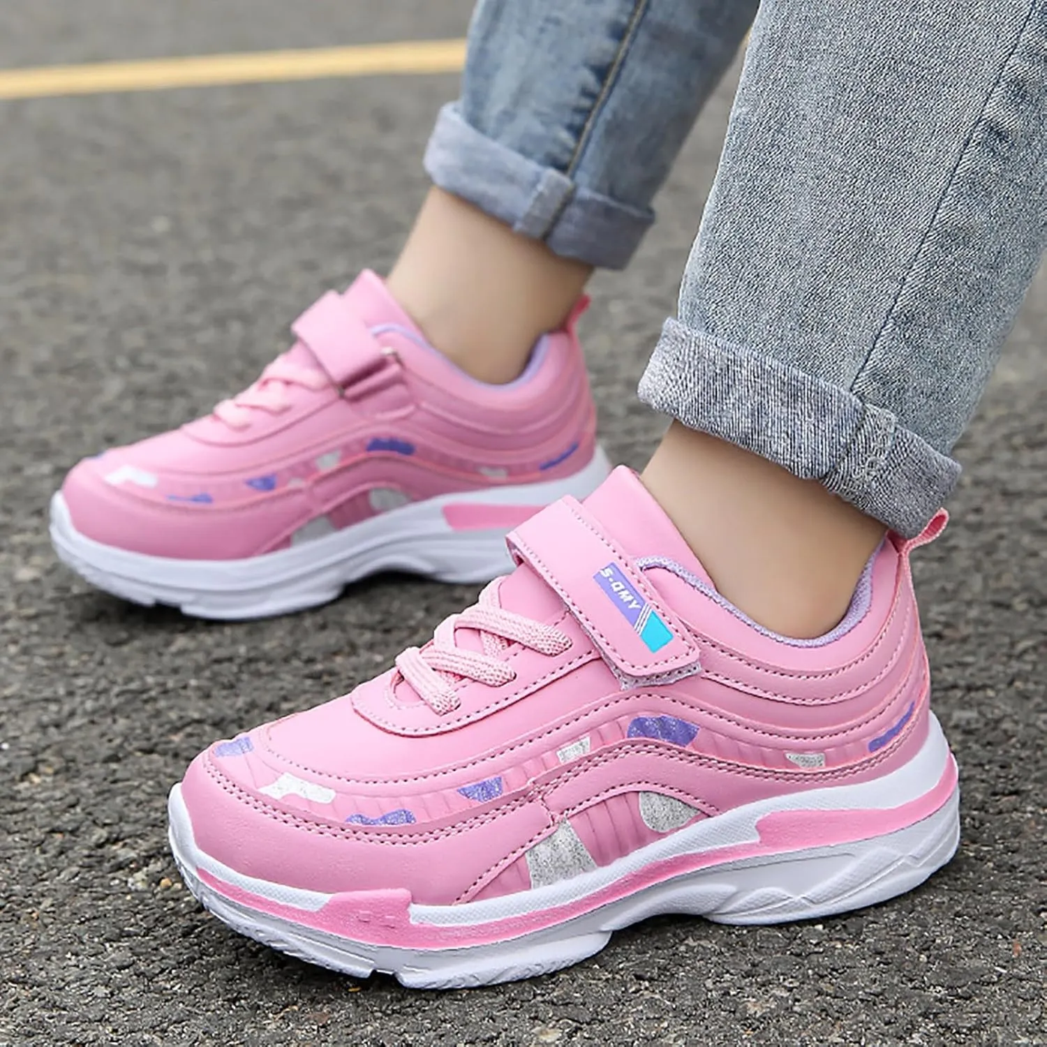 IWIHMIV Running Shoes for Boys Kids Athletic Shoes Kids Tennis Shoes Boys Kids Tennis Running Shoes Lightweight Sneakers