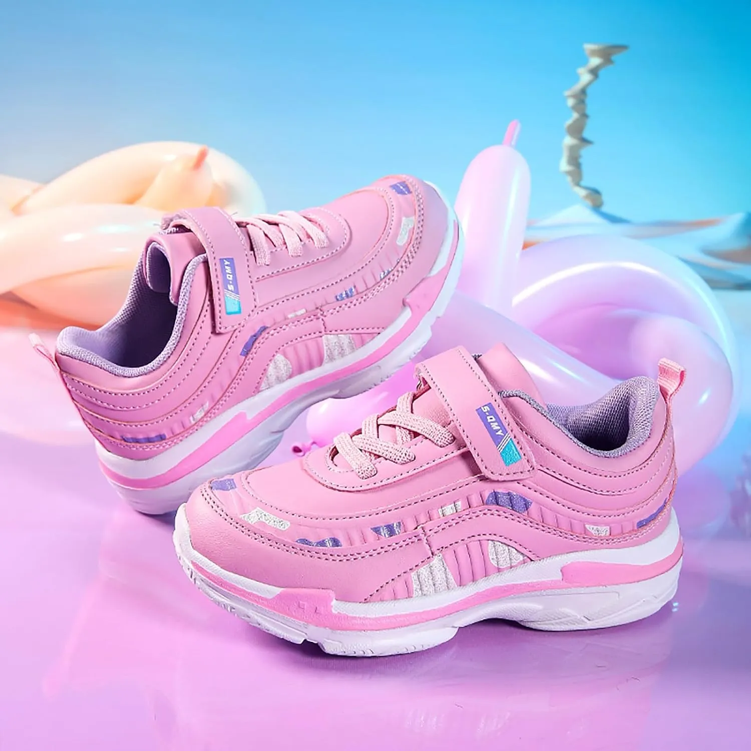 IWIHMIV Running Shoes for Boys Kids Athletic Shoes Kids Tennis Shoes Boys Kids Tennis Running Shoes Lightweight Sneakers