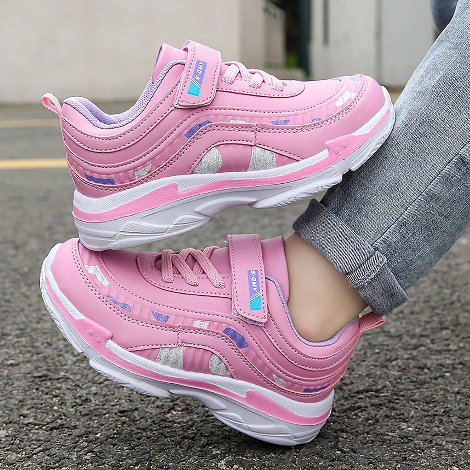 IWIHMIV Running Shoes for Boys Kids Athletic Shoes Kids Tennis Shoes Boys Kids Tennis Running Shoes Lightweight Sneakers