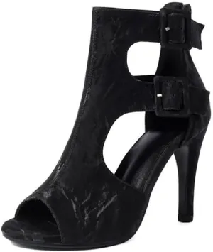 JUODVMP Women's Dance Shoes Cut-Out Ballroom Dancing Heels Fashion Sandals for Women