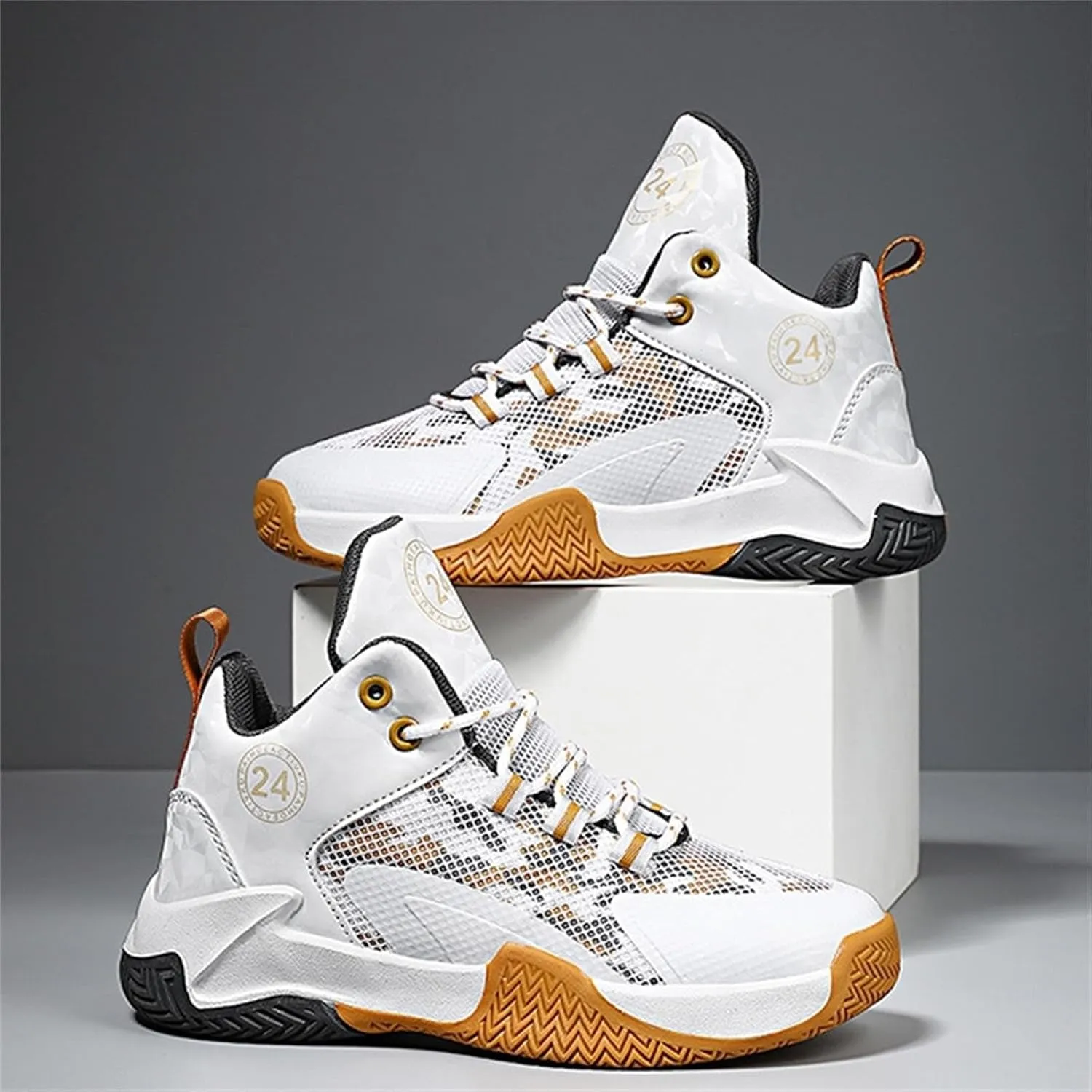 Kid's Basketball Shoes Boys Sneakers Girls Trainers Comfort High Top Basketball Shoes for Boys(Little All School Shoes