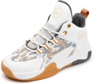 Kid's Basketball Shoes Boys Sneakers Girls Trainers Comfort High Top Basketball Shoes for Boys(Little All School Shoes