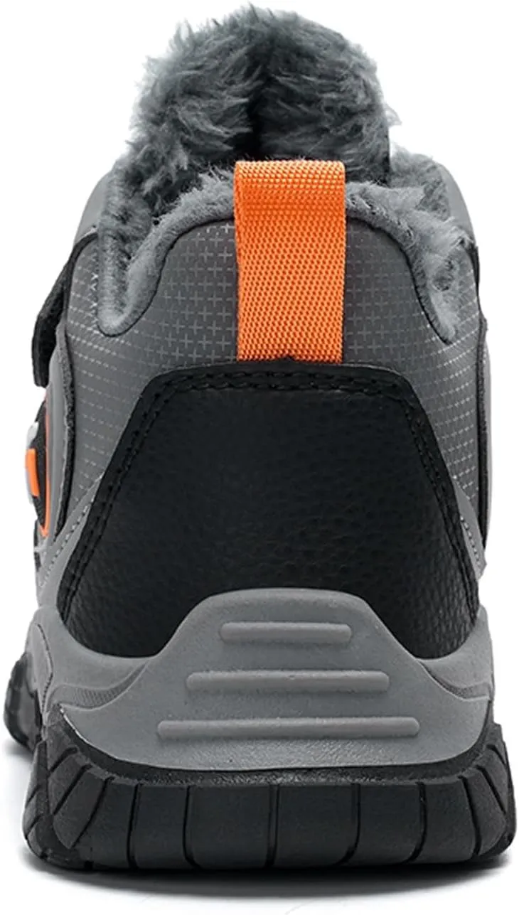 Kids Hiking Sneaker Boys Girls Winter Snow Boots Non Slip Warm Snow Sports Flat Shoes Outdoor Walking Climbing Boots
