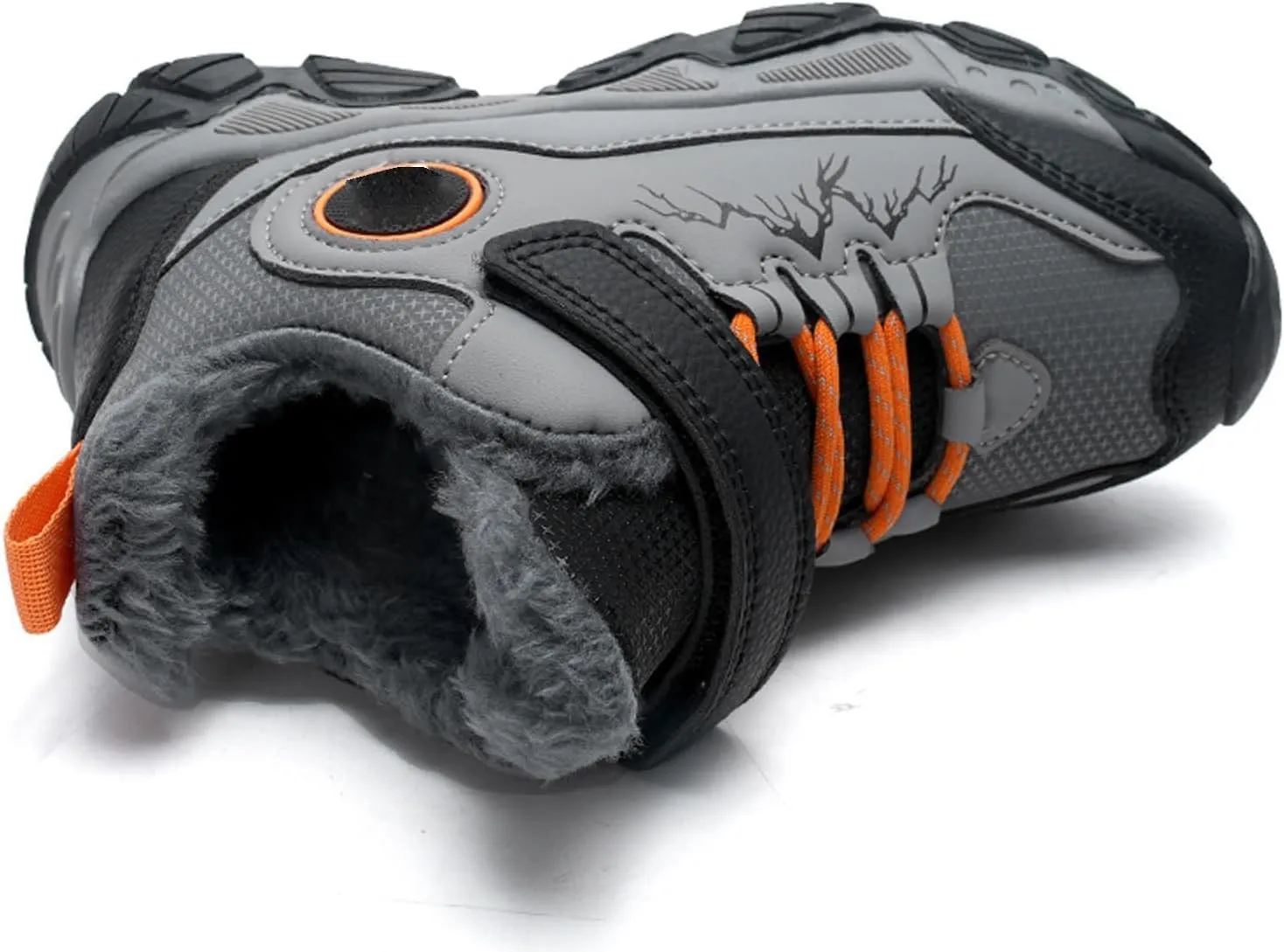 Kids Hiking Sneaker Boys Girls Winter Snow Boots Non Slip Warm Snow Sports Flat Shoes Outdoor Walking Climbing Boots