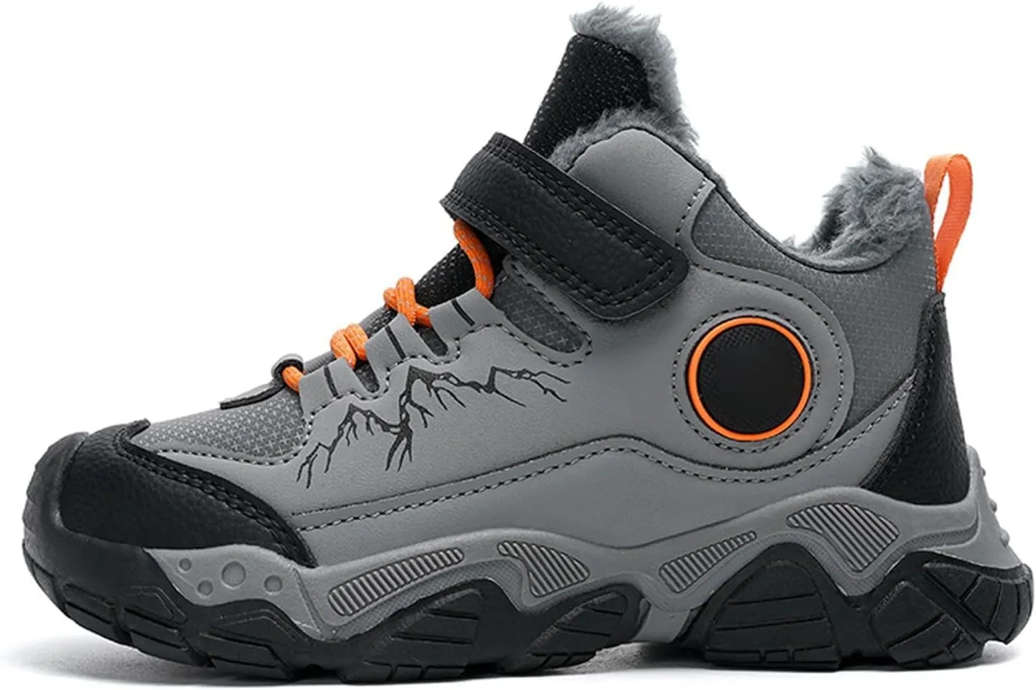 Kids Hiking Sneaker Boys Girls Winter Snow Boots Non Slip Warm Snow Sports Flat Shoes Outdoor Walking Climbing Boots