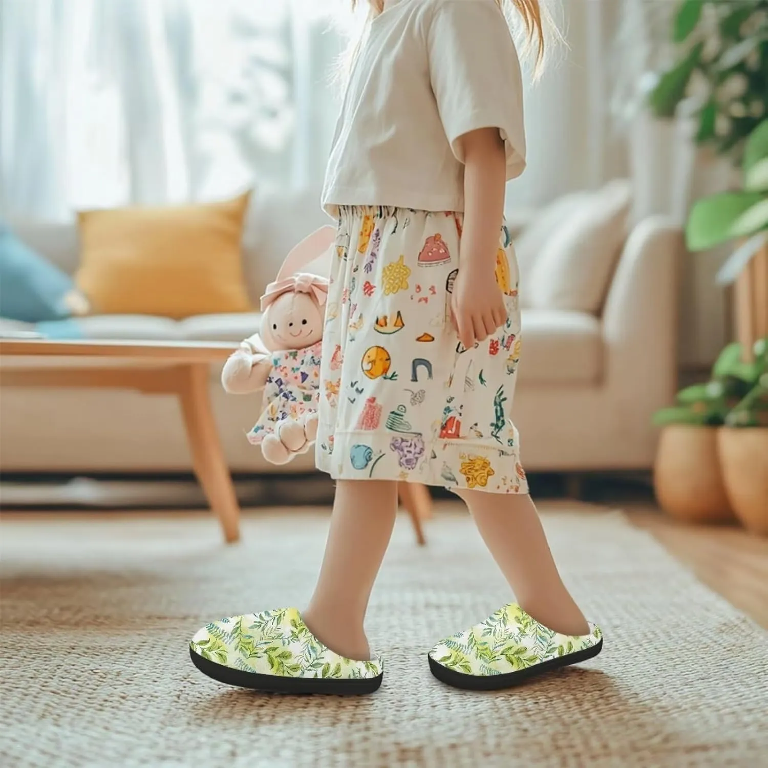 kid's Plush Slippers Slip House Slippers For Indoor Outdoor Customized Cotton Slippers Unisex Cotton Slippers