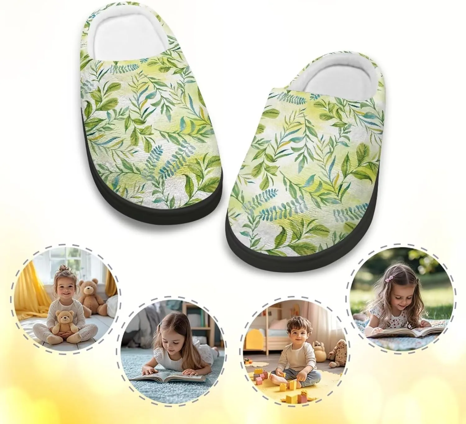 kid's Plush Slippers Slip House Slippers For Indoor Outdoor Customized Cotton Slippers Unisex Cotton Slippers