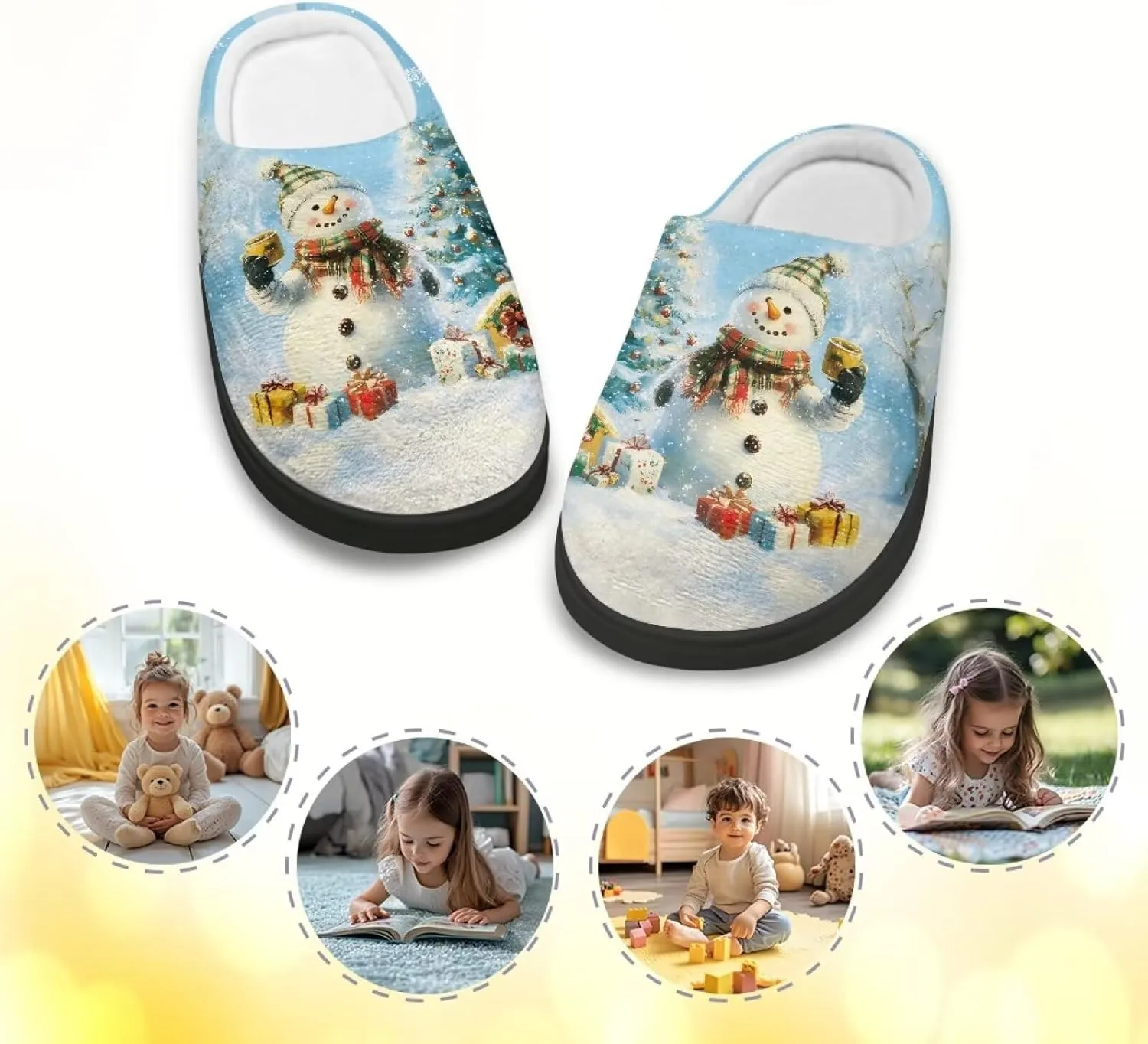 kid's Plush Slippers Slip House Slippers For Indoor Outdoor Customized Cotton Slippers Unisex Cotton Slippers
