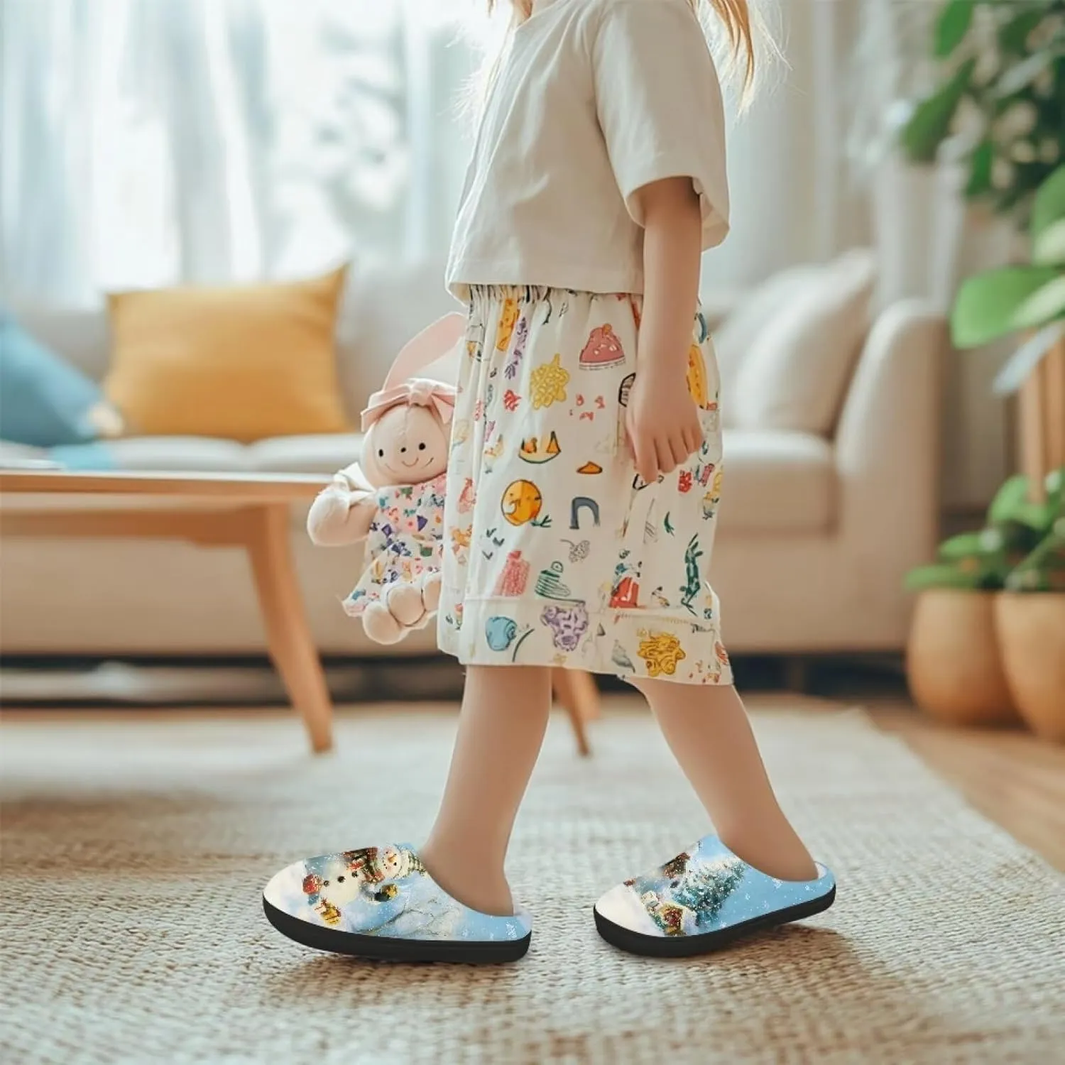 kid's Plush Slippers Slip House Slippers For Indoor Outdoor Customized Cotton Slippers Unisex Cotton Slippers