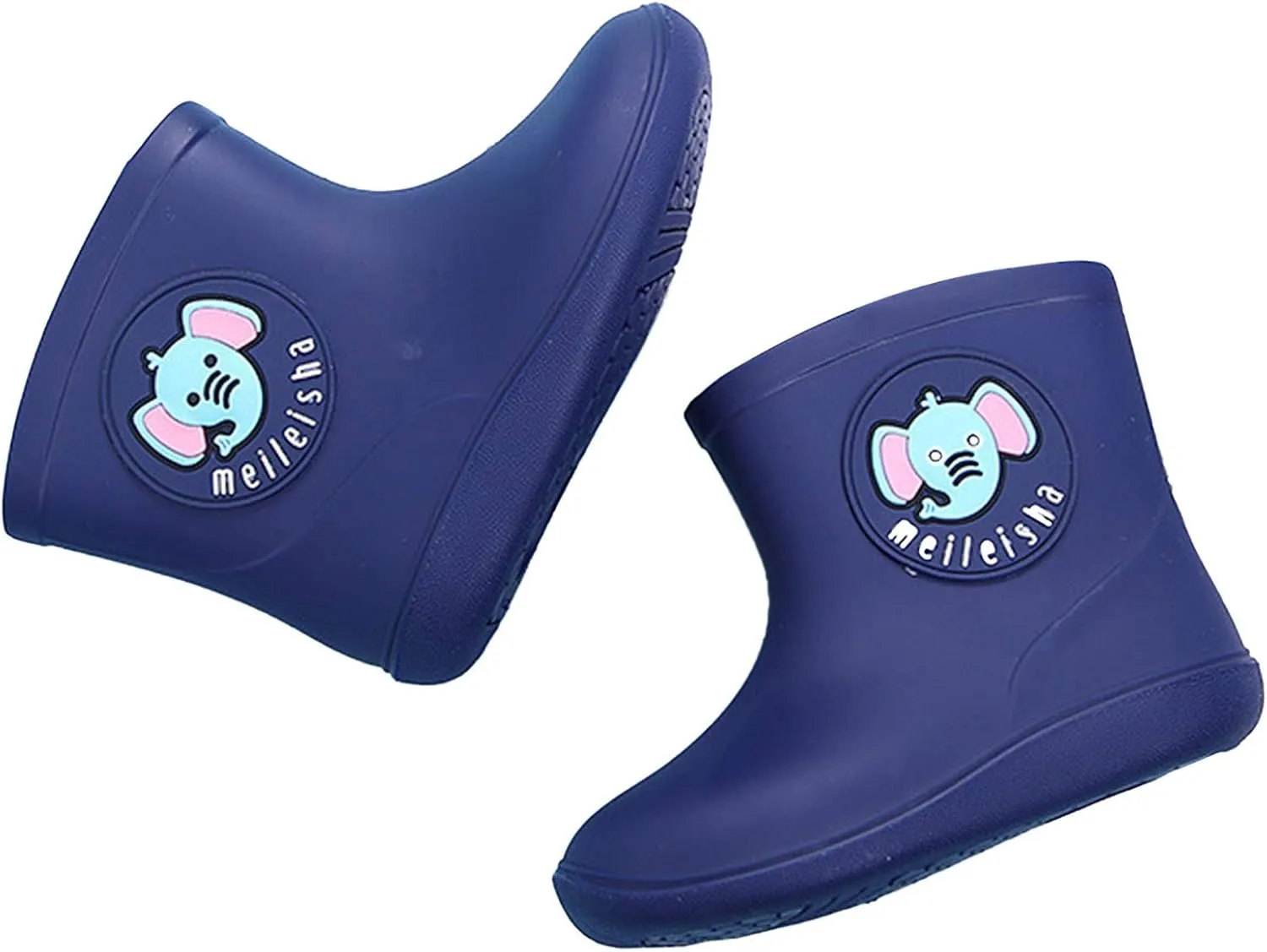 Kids Rain Boots Boys Girls Waterproof Ankle Boots Easy-on Outdoor Rain Boot Unisex-Child Slip On Mud Boots