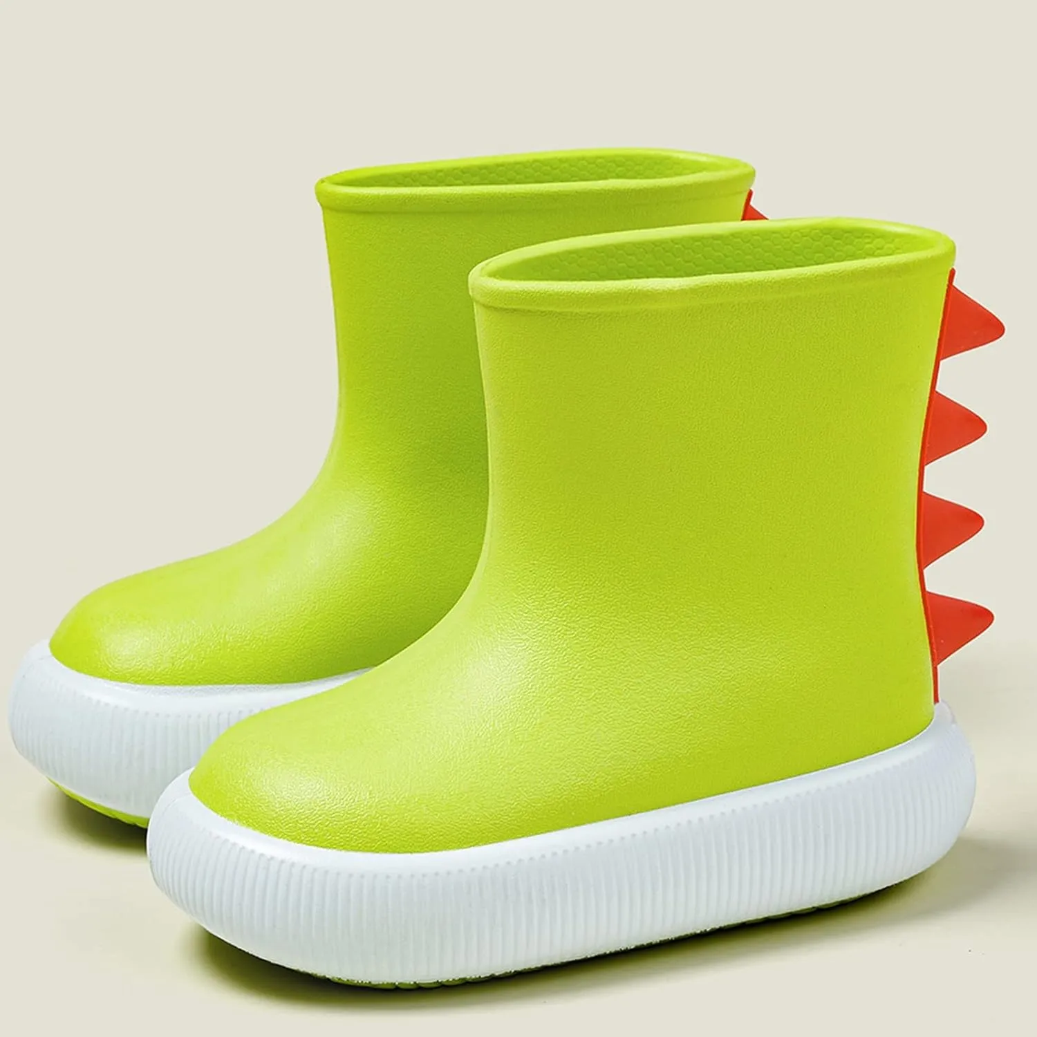 Kids Rain Boots for Girls Boys Toddler Waterproof Rubber Boots Cute Dinosaur Printed Baby Rubber Water Kids Furry Boots