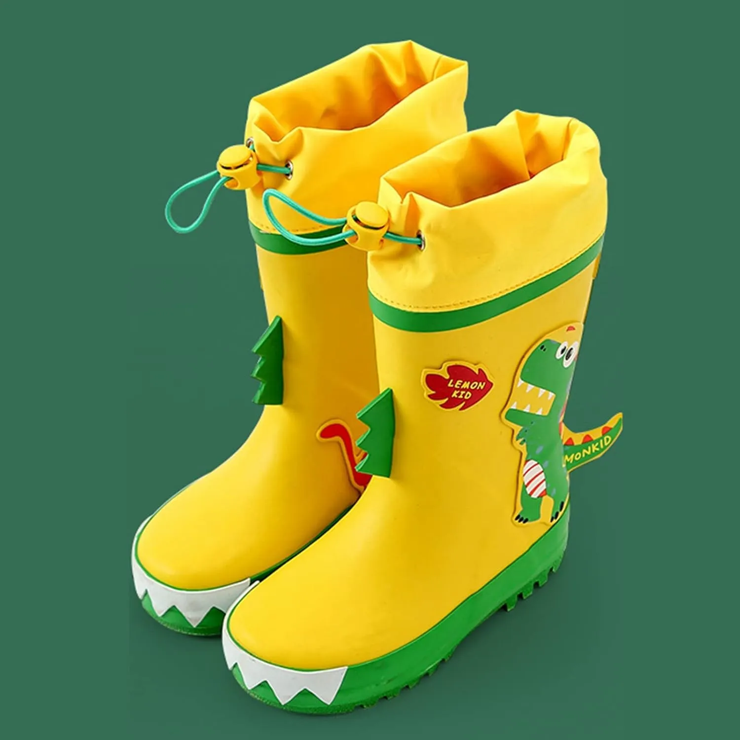 Kids Rain Boots for Girls Boys Waterproof Toddler Cute Cartoon Insulated Rubber Boots with Girls Boots Size 2 Big Kid