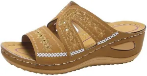 Ladmiple Sandals Women Comfortable Dressy Arch Support Orthopedic Flip Flops Summer Walking Orthotic Slides Beach Shoes 2024