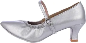 Latin Dance Shoes Shoes Women Latin Salsa Dance Shoes Girls Heels 5cm 7cm Modern Ballroom Shoes Ladies(Silver 5cm Heel,41)